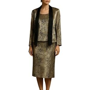 Zonda Nellis Silk Velvet 3 Piece Set Artisan Couture Custom Made Evening Formal